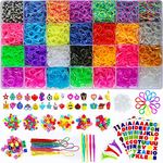 Jubilant 12080+ Loom Rubber Bands Bracelet Kit, 28 Unique Bright Colour Bands, Refill Kit For Girls & Boys Diy Art Craft Kit, Multicolor