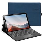 Omnpak Case for Microsoft Surface Pro 7 Plus /7/6 /5/4 with Stylus Holder, Multiple Angle Polyester Slim Lightweight Cover, Compatible with Type Cover Keyboard (Not Include Keyboard)