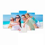 Custom Canvas Prints 5 Panel Personalized Photo on Canvas Print Wall Art Customize with Your Picture for Home Decor (No Frame, 8x14inx2-8x18inx2-8x22inx1)