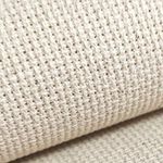 19" x 28" 18CT Counted Cotton Aida Cloth Cross Stitch Fabric (Natural Oatmeal)