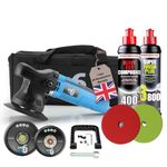 DAS-6 V2 Intro Kit I Dual action polisher 650 W plus 2x Menzerna Polishing compound 250ml & 2x polishing pads I Electric car polisher & buffing machine for scratch repair I Detailing Kit