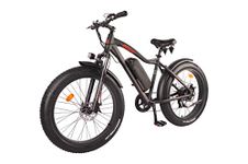 DJ Fat Bike 500W 48V 13Ah Power Electric Bicycle, Matte Black, LED Bike Light, Suspension Fork and Shimano Gear