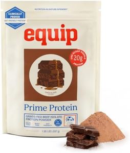 Equip Prime Chocolate Protein Powder - Gut-Friendly, Low Sugar Protein Shake Powder with Grass-Fed Beef & Natural Collagen - Rich & Creamy Mix - 21g Per Serving - Whey & Dairy-Free (30 Scoops)