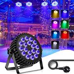 200W LED Par Light, 18 LED 4 in 1 Stage Lights, RGBW Disco Lights Party Lights DMX512 8CH DJ Lights for Parties, Concerts, Halloween, Christmas, Weddings