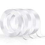 9M Double Sided Tape Heavy Duty, Strong Double Sided Sticky Tape, Self Adhesive Tape, Removable Traceless Clear Nano Tape for Kitchen, Party, Photos, Posters, Carpet, etc(3 Rolls, Total 30FT)