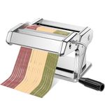 Premium Pasta Maker Machine: 150mm Roller with Cutter, 7 Adjustable Thickness Settings, Detachable Dual-Blades, Hand Crank - Homemade Spaghetti, Fettuccine, Lasagna, Ravioli, and Farfalle