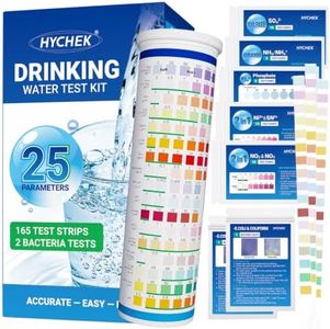 HYCHEK 25 in 1 Home Drinking Water Test Kit, 165 Strips + 2 Bacteria Tests