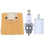 Mtanlo Air Fuel Filter Service Kit for Husqvarna 61 66 181 266 266XP 266SE 281 288 288XP 281XP Jonsered 625 630 Chainsaws 501807105, 501807102 with L7T/BPMR7A Spark Plug Air Filter