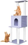MAOHEGOU 61.5” Indoor and Outdoor Cat Tree Tower, Cat House for Outdoor Cats, Weatherproof Large Cat Condo with Scratching Posts for Catio