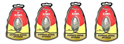 By Be The Bestest Kiwi Express Shoe Shine Sponge, neutral pack of 4, 0.2 fl oz, Neutral, 0.2 fl oz