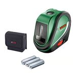 Bosch cross line laser UniversalLevel 2 (laser cross incl. integrated plumb points for precise alignment and easy application transfer)