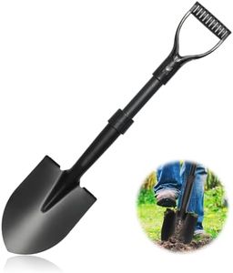 Shovel, Garden Shovel for Digging, 28" Gardening Shovels Heavy Duty with D Handle, Pointed Spade Shovel for Camping, Edging, Beach Sand, Metal Garden Shovel with Fiberglass Shaft, Black