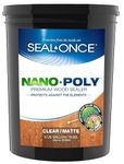 Seal-Once Nano+Poly Penetrating Wood Sealer with Polyurethane - Premium Waterproof Sealant (Clear, 5 Gallon)