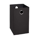 Amazon Brand - Solimo Foldable Cotton Laundry Hamper, Black