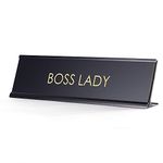 Boss Lady - Black Desk Name Plate for Boss