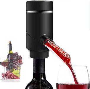 Electric Wine Aerator Pourer, Portable Automatic One-Touch Wine Decanter and Wine Dispenser Pump for Red and White Wine USB Rechargeable, Automatic Wine Pourer, Just Press to Pour! Matte Black