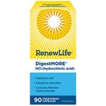 Renew Life DigestMore with HCL, Digestive Enzyme, 90 Count