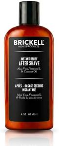 Brickell Men's Instant Relief Aftershave for Men, Soothing After Shave Balm to Prevent Razor Burn, With Aloe, Vitamin E, and Hyaluronic Acid, 4 Ounce, Scented