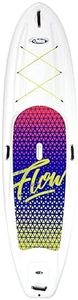 Pelican Flow 106 Hardshell Recreational Paddle Board - White - Durable - Ram-X™ Material - with a Bottom Fin for Paddling, Non-Slip Deck - 10 Ft