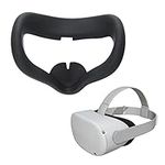 kwmobile Cover for VR Glasses Compatible with VR Lenses Meta Quest 2 Face Mask Face Mask Cover - Silicone Mask - Black