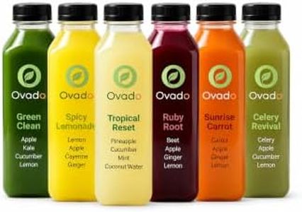 Ovado 7 Day Juice Cleanse, Cold Pressed Juice, Detox Drink, 42 Bottles