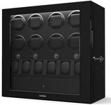 KLARSTEIN ChronoVault Watch Winder for 14 Watches – Automatic Watch Winder Box with Silent Japanese Motor, 4 Rotation Modes & 3 Directions, LED Lighting & Jewellery Drawer