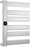HStrukt Towel Warmer, Heated Towel Rack with Built-in Timer and Temperature Control,Hard-Wired(Left-Wiring)/Plug-in Wall-Mounted Towel Rail, Aluminum, 18.8" W X 25.6" H, Silver