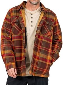 Legendary Whitetails Men's Standard Hooded Shirt Jacket, Maplewood Plaid, X-Large