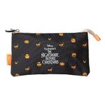 Grupo Erik The Nightmare Before Christmas Pencil Case | 3 Compartments Kids Pencil Case | Triple Pocket Pencil Case | Cosmetic Case | Large Pencil Case | Nightmare Before Christmas Gifts