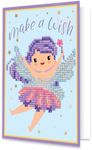 DIAMOND DOTZ Diamond Painting Greeting Card - Make A Wish, Art Deco, Birthday