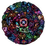 Superhero Stickers 100pcs Legends Avengers Stickers Marvel-Avengers Graffiti Waterproof Decals for Water Bottles Bikes Luggage Skateboard Bumper Helmet Motorcycle Cool Stickers for You