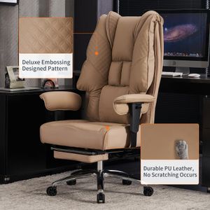 EXCEBET Executive Office Chair – Light Brown Ergonomic Seating