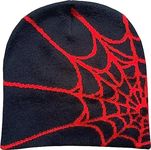 UJONGE Beanie Hats Gothic Spider Pattern Graphic Beanies Cool Beanies Cute Unisex Skull Cap Ski Cycling Outdoor Black