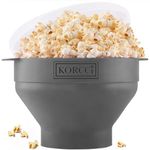 The Original Korcci Microwaveable Silicone Popcorn Popper, BPA Free Microwave Popcorn Popper, Collapsible Microwave Popcorn Maker Bowl, Use In Microwave, Dishwasher Safe