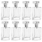 BELLE VOUS Refillable Perfume Atomiser Bottles (8 Pack) - 30ml/1oz Atomiser Perfume Spray Bottle Set - Empty Glass Spray Bottles with Mist Pump - Mini Perfume Refill Bottles for Travel