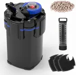 fishkeeper 396GPH Canister Filter, Ultra-Quiet Prefilter External Aquarium Canister & 3-Stage Filtration Aquarium Filter with Quartz Balls Water Circulation for Fish Tanks Up to 80 Gallon 25W
