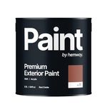 Hemway Red Oxide - 2.5 Litre - Paint Premium Exterior Outdoor Matt British-Made Eco Acrylic Emulsion - Matt Finish, Low VOC, Exterior Wall, Wood, Metal, Masonry, Shed, Fence & DIY