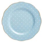 Royal Albert Formal Vintage Salad Plate, Polka Blue