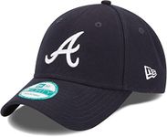 New Era MLB The League 9FORTY Adjustable Hat Cap One Size Fits All, Atlanta Braves Navy, One Size