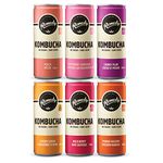 Remedy Kombucha Tea Drink - 0g Sugar, Organic & Raw - Live Cultured Beverage - 6 Flavor Variety Pack - 330ml Can, 24-Pack