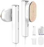 HULMAY Portable Steamer For Clothes Travel Mini Steamer and Iron Fast 10s Heat-Up, Horizontal and Vertical 1200W Effortless Wrinkle Removal, Garment Steamer and Iron for Travel Office Home(110-120V)