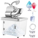 VEVOR 110V Commercial Ice Crusher 440LBS/H, ETL Approved 300W Electric Snow Cone Machine with Dual Blades, Stainless Steel Shaved Ice Machine with Safety On/Off Switch for Family, Restaurants, Bars