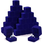 36 Pieces Velvet Ring Box for Wedding Ceremony Engagement Ring Box Gift Wedding Ring Box Jewelry Boxes Display Box for Proposal Ring Case for Wedding Engagement Birthday Anniversary(Royal Blue)