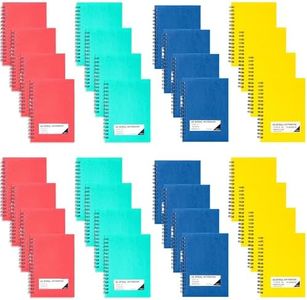 60 Pack Small Spiral Notebooks 4x6, A6 Cute Mini Journal Plastic Hardcover 8mm Ruled Notebook, 4 Colorful Plastic Hardcover 8mm Ruled Notebook for School Work