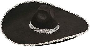 Dress Up America Mexican Hats for Kids and Adult– Sombrero Hat for Kids and Adult with One Size (Adults) Black