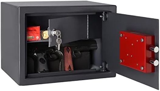 Brihard Pistol Gun and Ammunition Key Lock Safe - 25x35x25cm - 20L Capacity - Heavy Duty, Thick Wall Storage for Home and car
