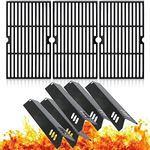 Adviace 15 Inch Grill Heat Shields Grates Replacement for Dyna Glo DGF510SBP, DGF510SSP, Backyard Grill BY13-101-001-13, BY14-101-001-04, BH15-101-099-02, Uniflame Grill Replacement Parts GBC1059WB.