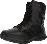Reebok Rb8805 Mens Sublite Cushion Soft Toe 8" Tactical Boot with Side Zipper Black Military, 9 UK