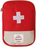 EQLEF Travel First Aid Kit First Aid Bag Empty Mini Medicine Storage Bag First Aid Pouch Small Medical Bag for Car Hiking Camping Outdoor Activities (Red)