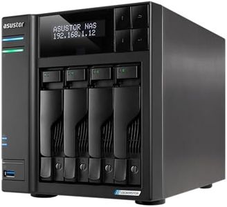 Asustor Lockerstor 4 Gen2+ AS6704T v2 4 Bay NAS Storage, Intel Quad-Core 2.0GHz CPU, Dual 5GbE Ports, 4GB RAM DDR4, 4 M.2 SSD Slots, HDMI, Network Attached Storage (Diskless)